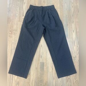 Topshop Women's Gray Pinstripe Trousers